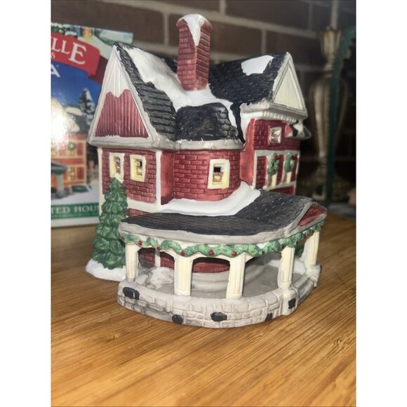 Dickensville Christmas Village 3 Story Brick House 1990 Rex & Lee NOMA With Box - Picture 5 of 9
